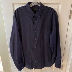 Vince Classic Fit Men’s Button Down in Navy, Sz L
